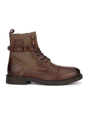 Reserved Footwear Mens Buckle Axion Combat Boots Shoes Brown Size 9 NIB